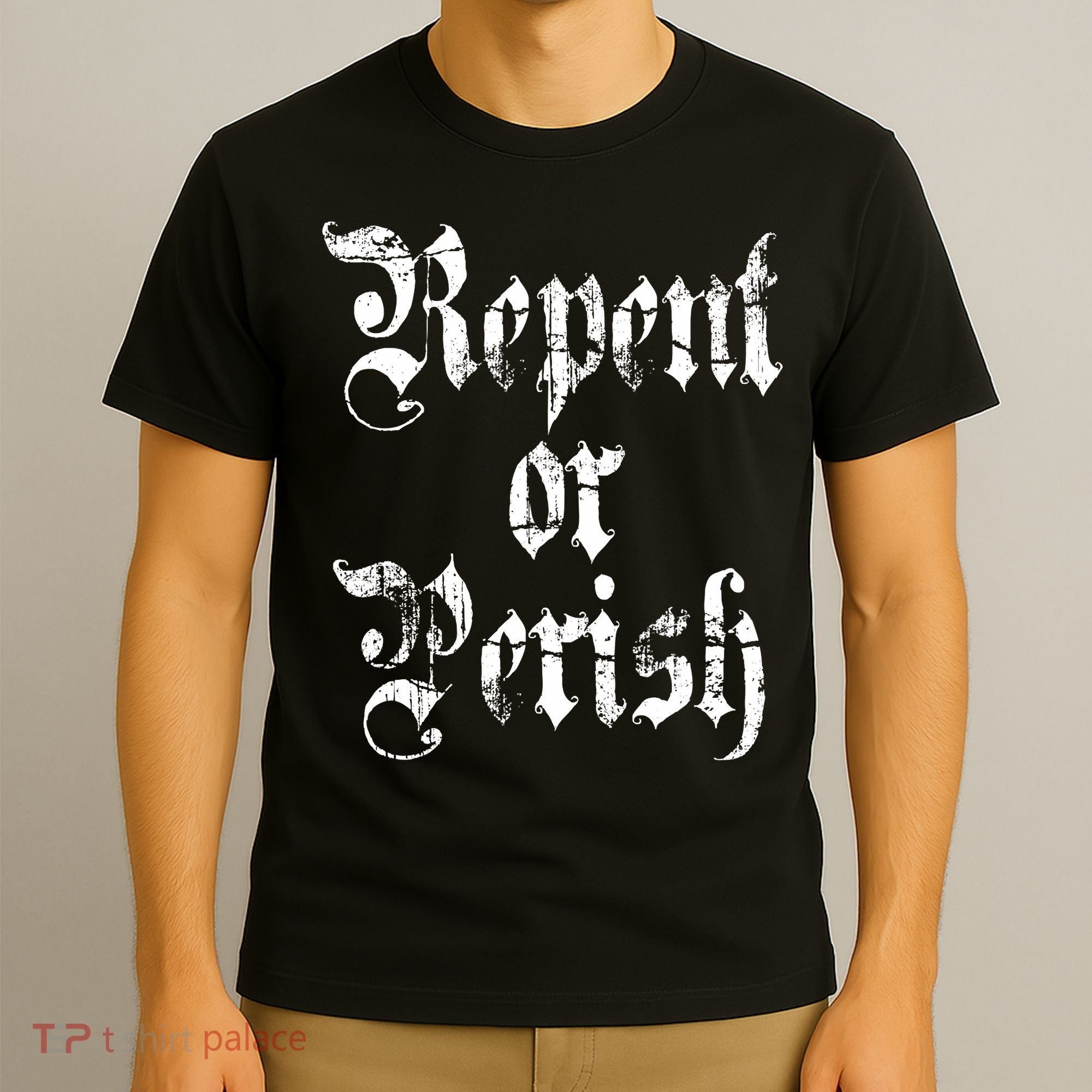 Vintage Repent Or Parish Christian T-Shirt
