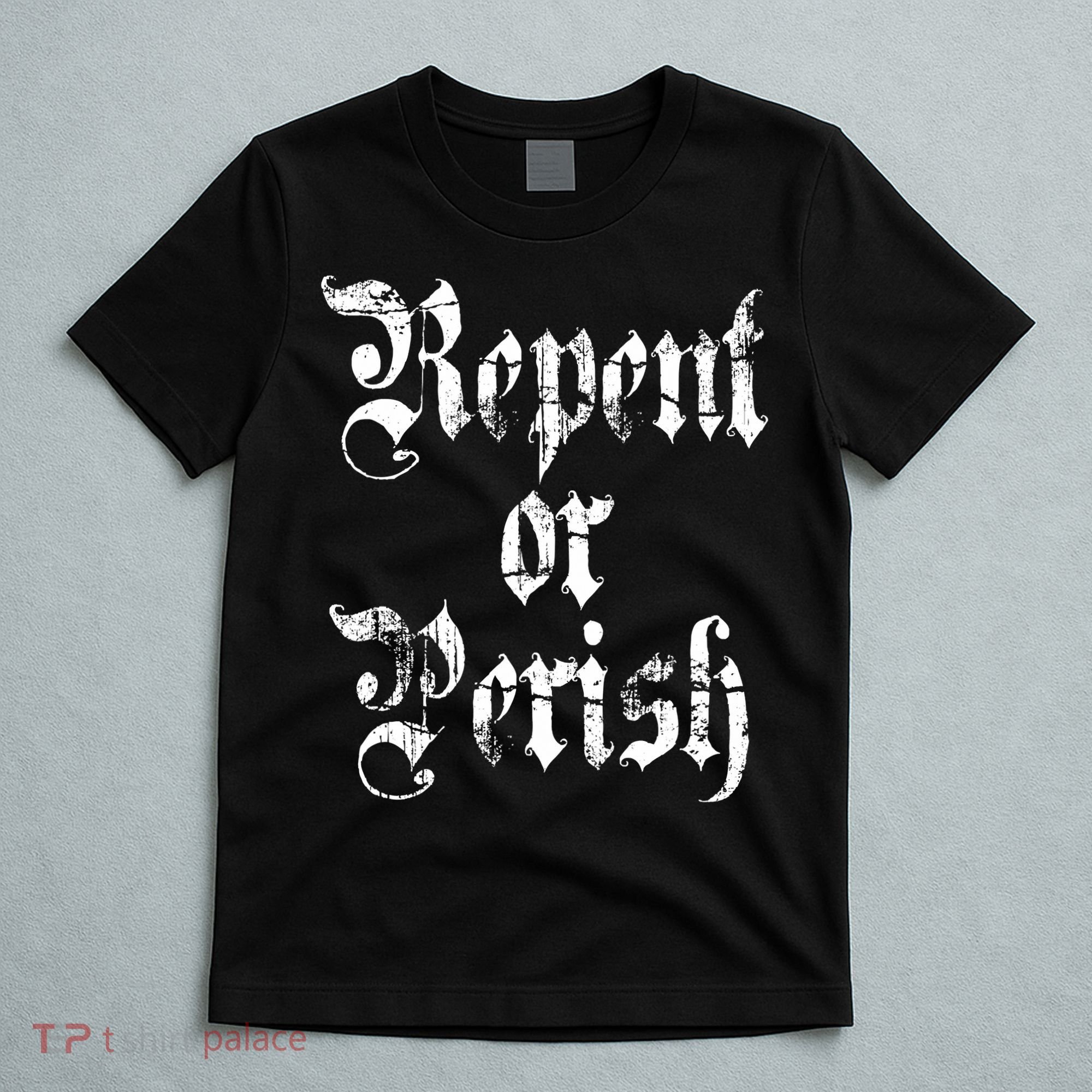 Vintage Repent Or Parish Christian T-Shirt