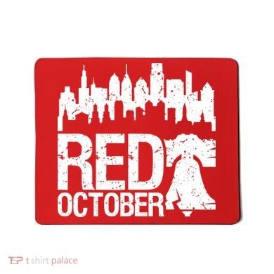 Vintage Red October Philadelphia Skyline Baseball Mousepad