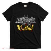 Vintage Royal Palace In Madrid With Spain Flag T-Shirt thumb 0