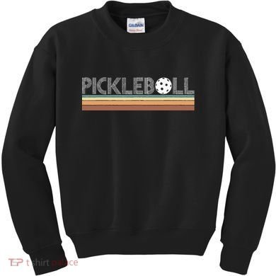 Vintage Retro Pickleball Kids Sweatshirt