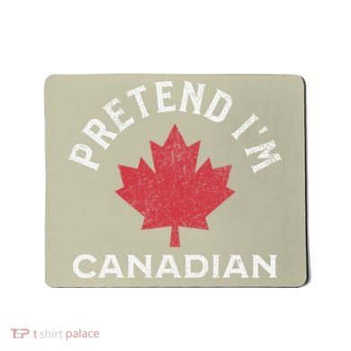 Vintage Retro Pretend Im Canadian Maple Leaf Canada Flag Mousepad