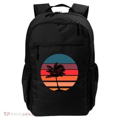 Vintage Retro Palm Tree Sunset Backpack