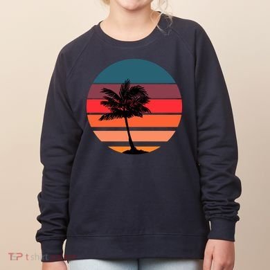 Vintage Retro Palm Tree Sunset Women's Sweatshirt