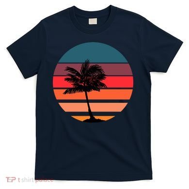 Vintage Retro Palm Tree Sunset T-Shirt