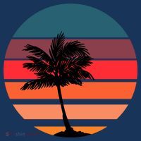 Vintage Retro Palm Tree Sunset T-Shirt thumb 7