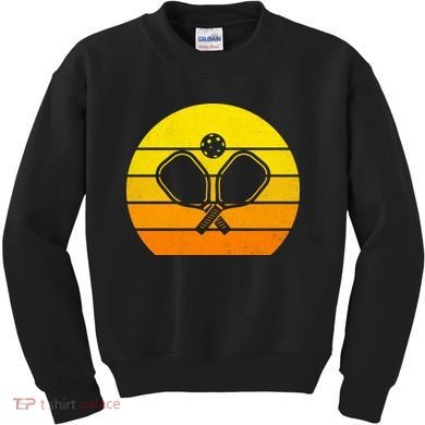 Vintage Retro Pickleball Kids Sweatshirt