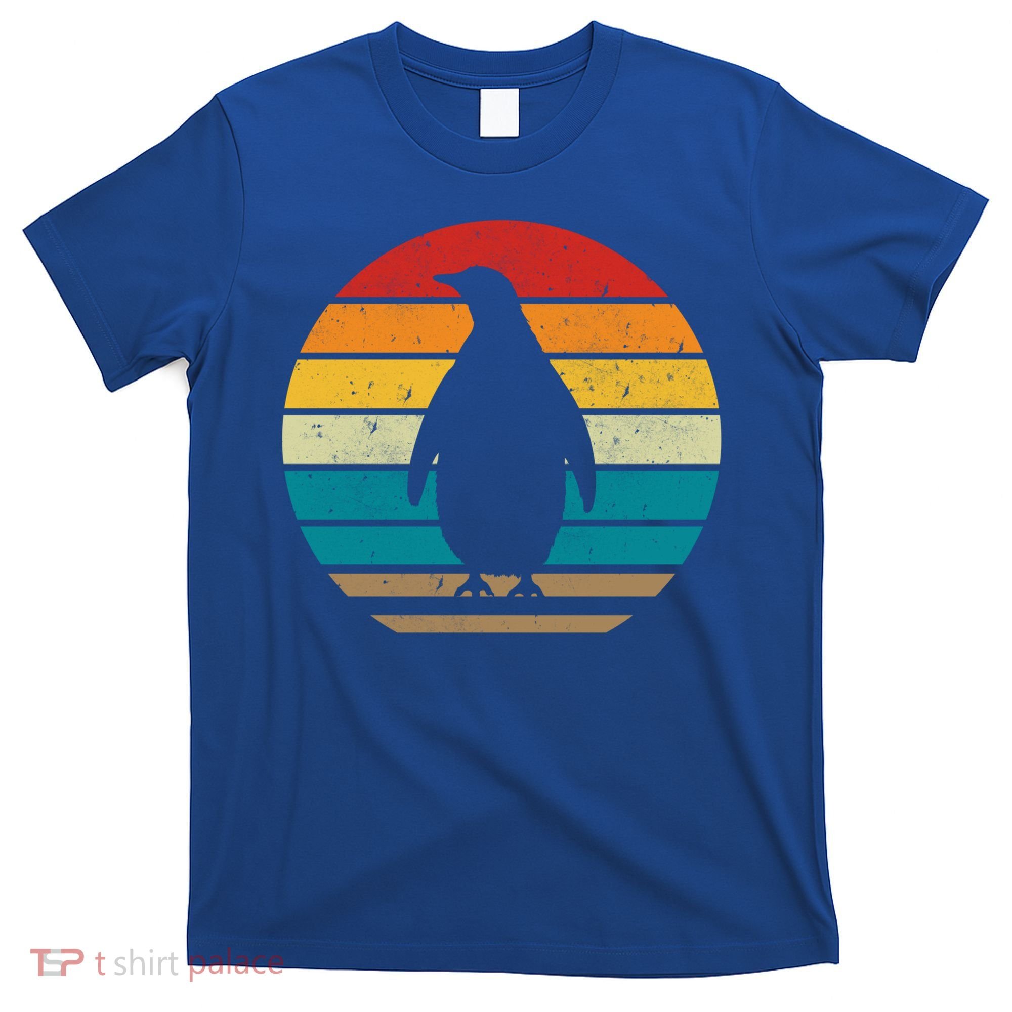 Vintage Retro Penguins Sunset 70s 80s 90s Penguins Party Gif Gift T-Shirt