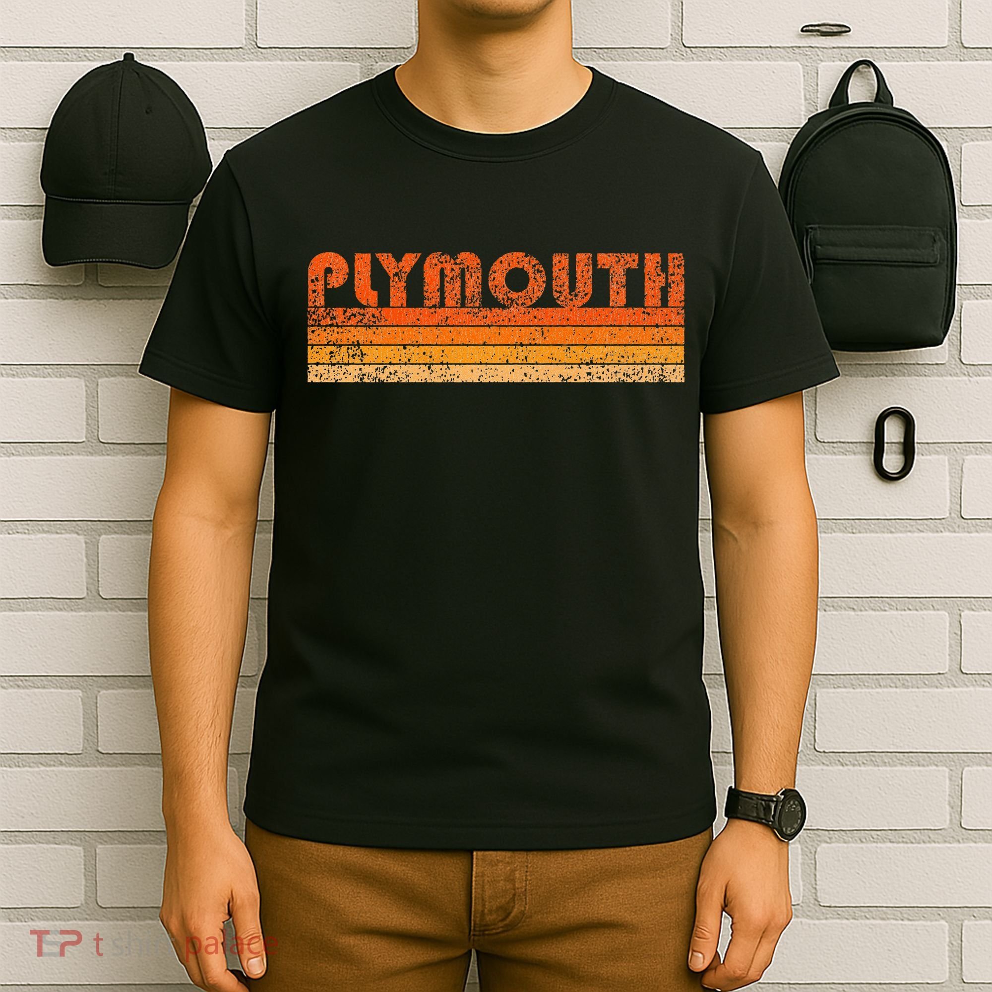 Vintage Retro Plymouth MA T-Shirt