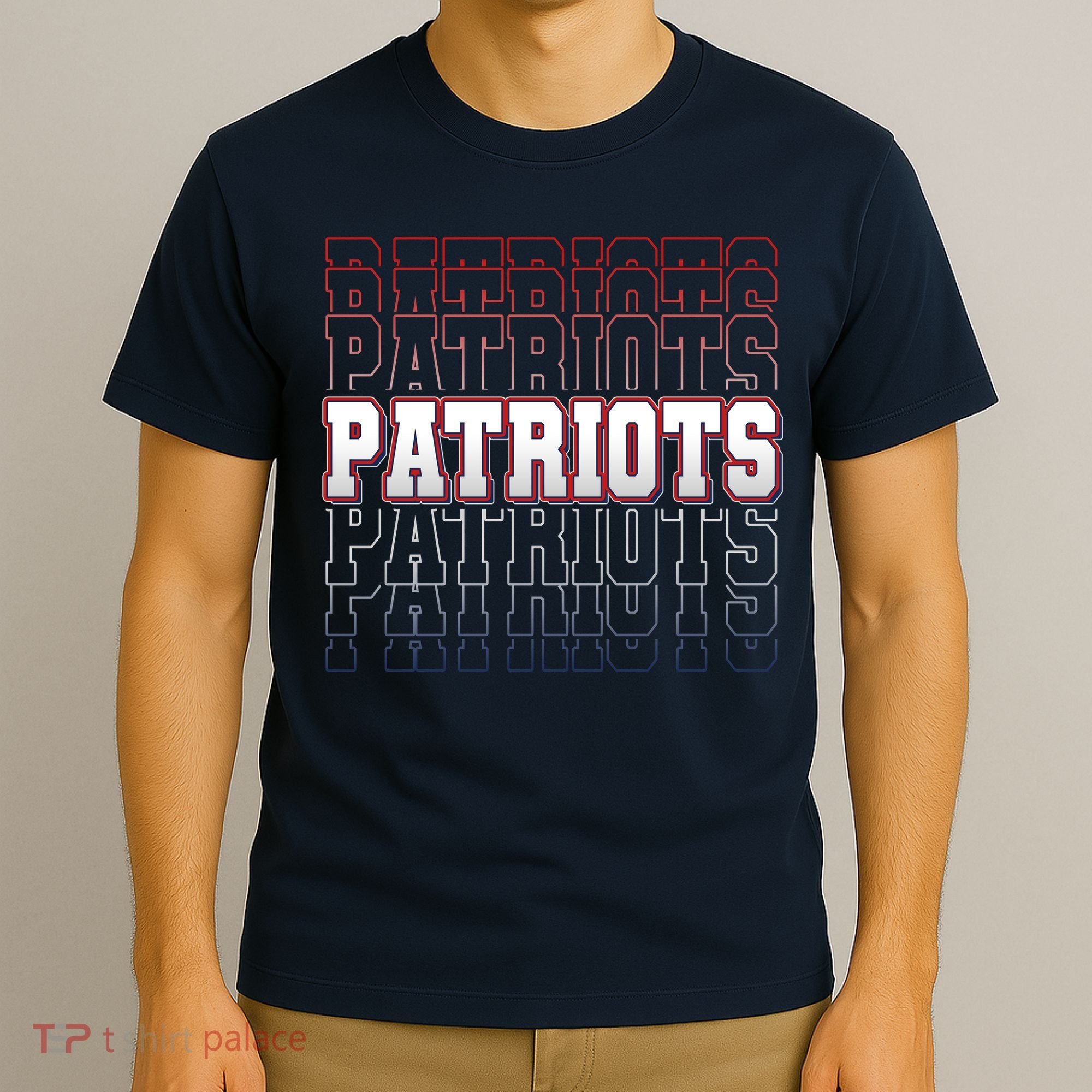 Vintage Retro Patriots Football  T-Shirt