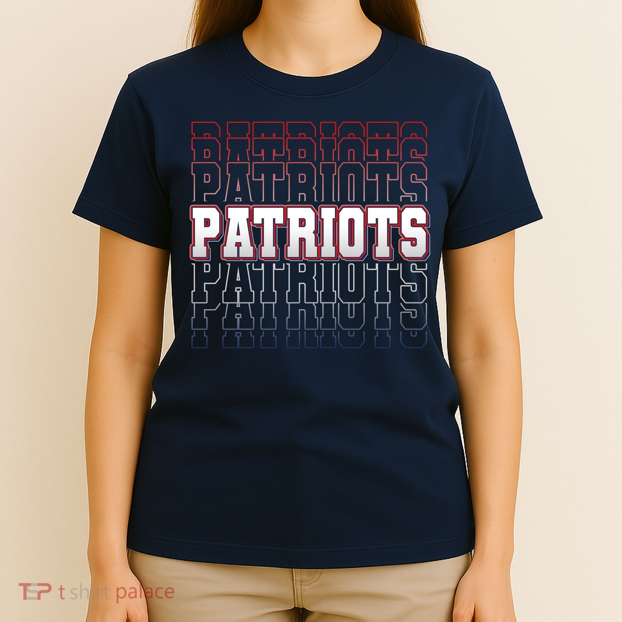 Vintage Retro Patriots Football  T-Shirt