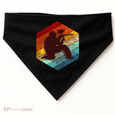 Vintage Retro Paintballer USA-Made Doggie Bandana