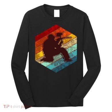 Vintage Retro Paintballer Long Sleeve Shirt