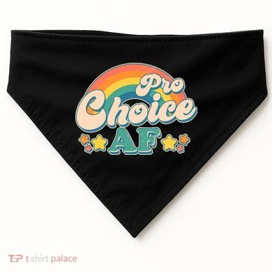 Vintage Retro Pro Choice AF Star Rainbow USA-Made Doggie Bandana