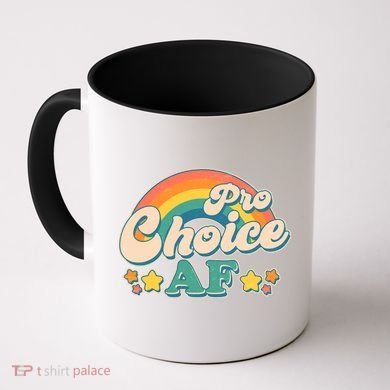 Vintage Retro Pro Choice AF Star Rainbow Coffee Mug