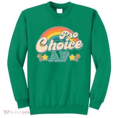 Vintage Retro Pro Choice AF Star Rainbow Sweatshirt