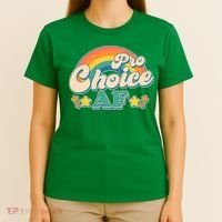 Vintage Retro Pro Choice AF Star Rainbow T-Shirt thumb 4
