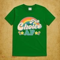 Vintage Retro Pro Choice AF Star Rainbow T-Shirt thumb 5
