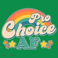 Vintage Retro Pro Choice AF Star Rainbow T-Shirt thumb 7