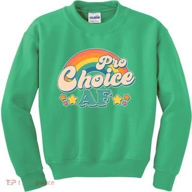 Vintage Retro Pro Choice AF Star Rainbow Kids Sweatshirt