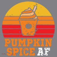 Vintage Retro Pumpkin Spice AF Funny Cream Pumpkin Lover Matching Team Family Ha T-Shirt thumb 5