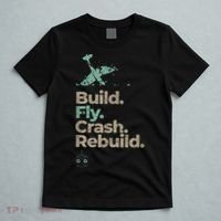 Vintage RC Plane Build Fly Crash Rebuild Airplane T-Shirt thumb 5