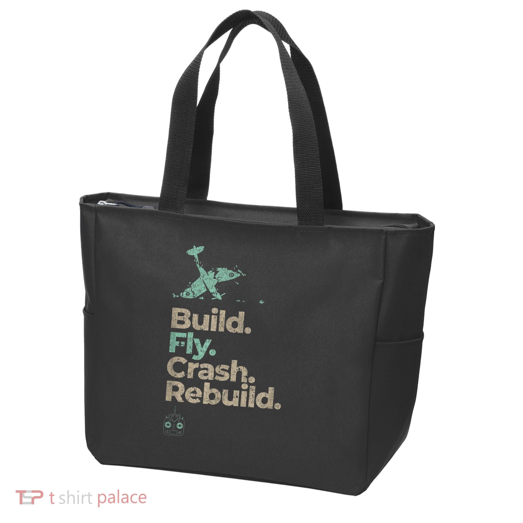 Vintage RC Plane Build Fly Crash Rebuild Airplane Tote Bag