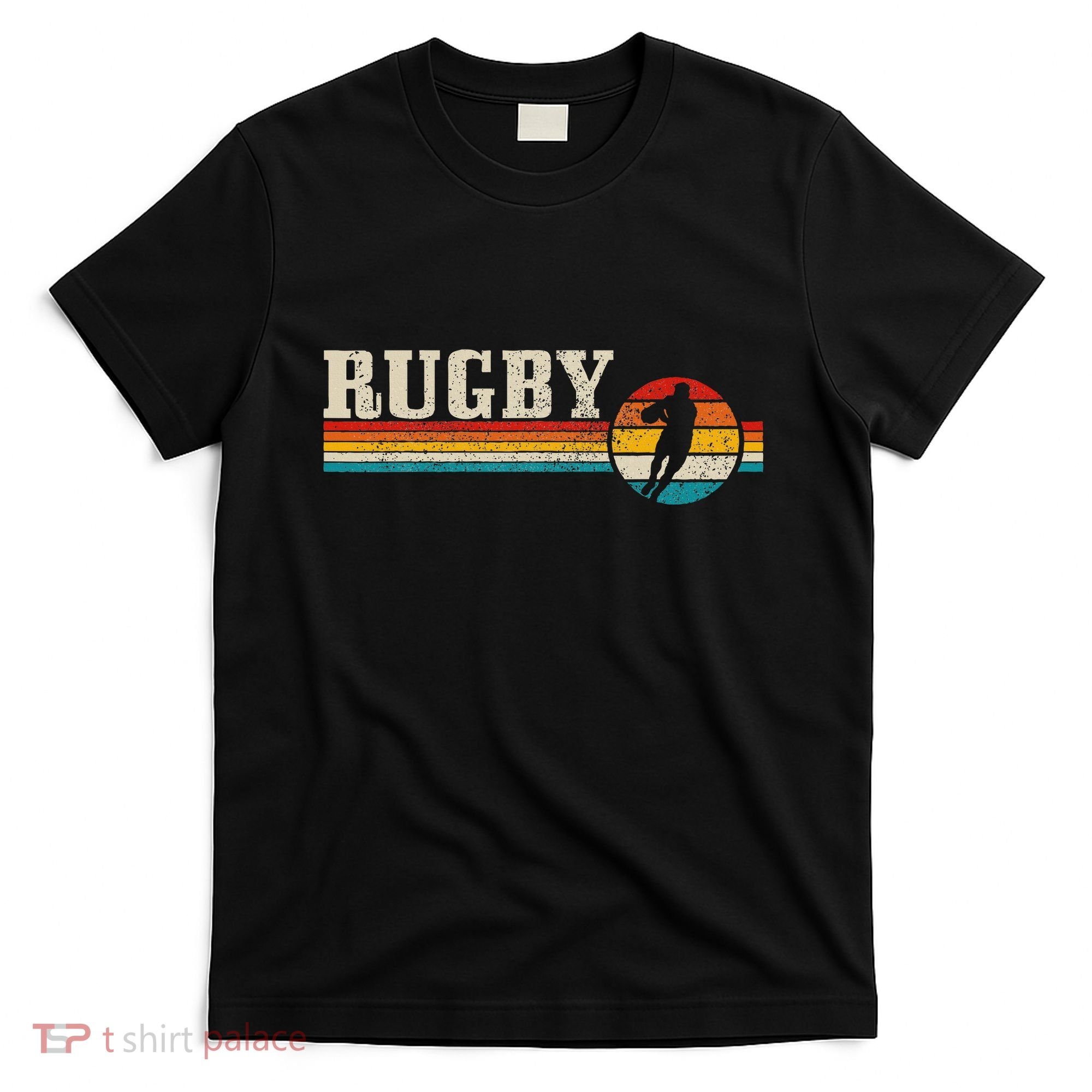 Vintage Rugby Player Sport Retro Football T-Shirt