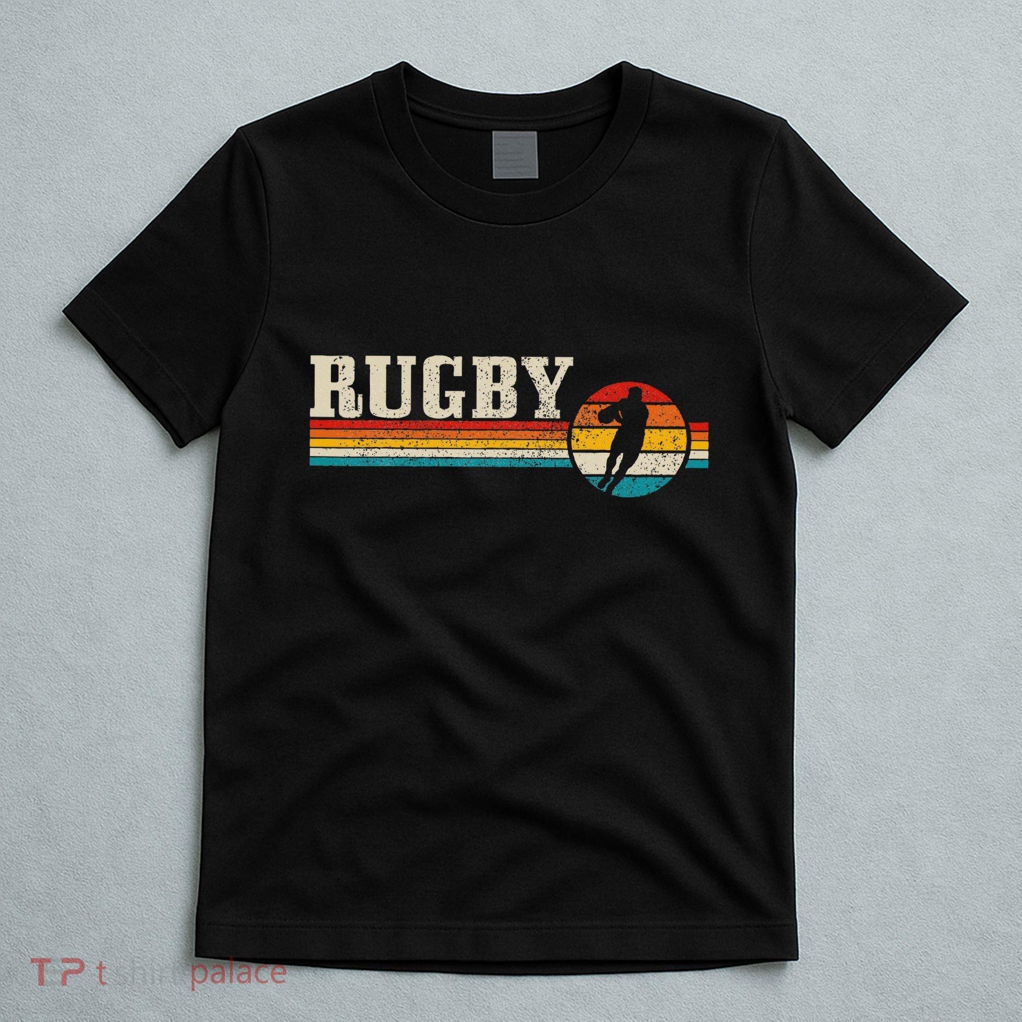 Vintage Rugby Player Sport Retro Football T-Shirt