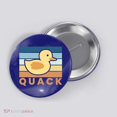 Vintage Retro Quack Rubber Duck Gift Button