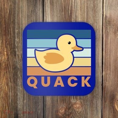 Vintage Retro Quack Rubber Duck Gift Coaster