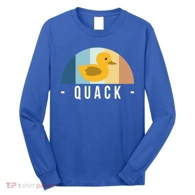 Vintage Retro Quack Rubber Duck Great Gift Long Sleeve Shirt