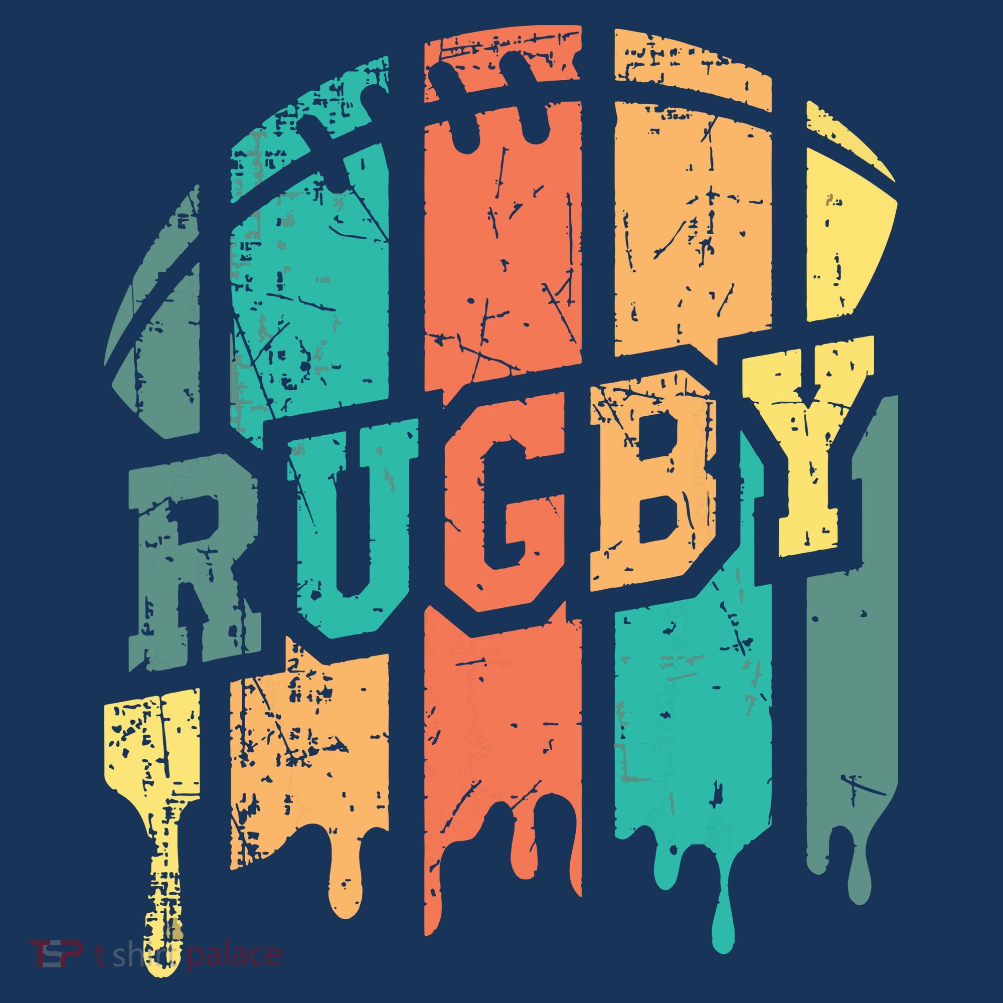 Vintage Retro Rugby Player Rugby Fan Rugby Coach T-Shirt