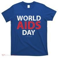 Vintage Red Ribbon World Aids Day Funny Gift T-Shirt thumb 0