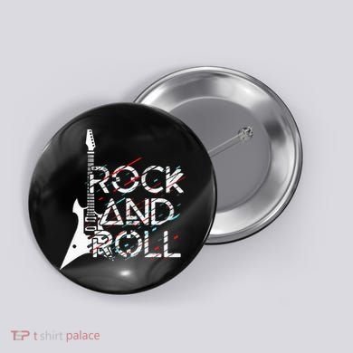 Vintage Retro Rock And Roll Button
