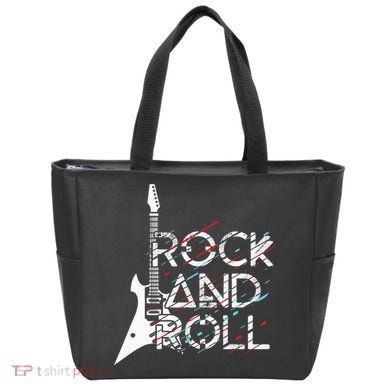 Vintage Retro Rock And Roll Tote Bag