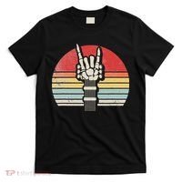 Vintage Retro Rock N Roll Skeleton Guitar Music Lover T-Shirt thumb 0