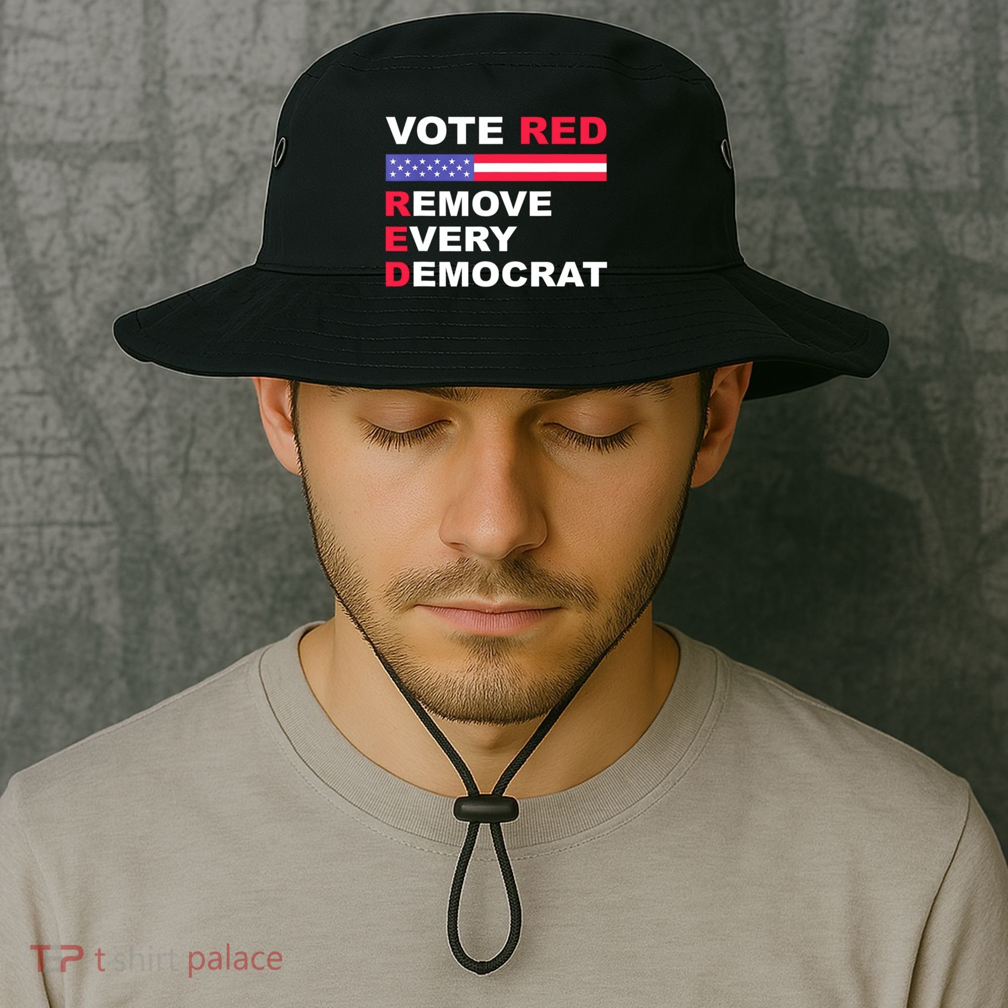 Vote Red Remove Every Democrat Conservatives Pro Republican Bucket Hat