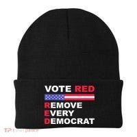 Vote Red Remove Every Democrat Conservatives Pro Republican Beanie thumb 0