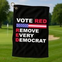 Vote Red Remove Every Democrat Conservatives Pro Republican Golf Towel thumb 1