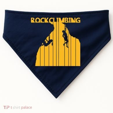 Vintage Retro Rock Climbing Gift USA-Made Doggie Bandana