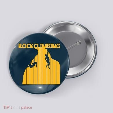 Vintage Retro Rock Climbing Gift Button