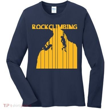 Vintage Retro Rock Climbing Gift Women's Long Sleeve Shirt