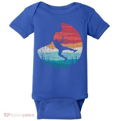 Vintage Retro Rock Climber And Rock Climbing Gift Baby Bodysuit