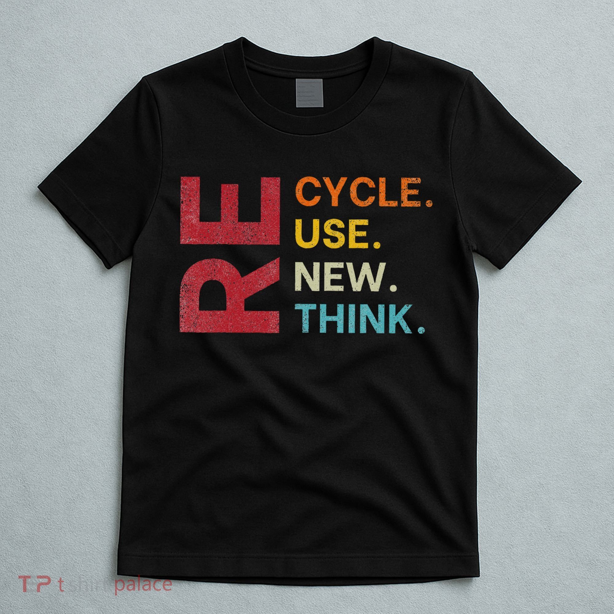 Vintage Recycle Reuse Renew Rethink Earth Day Environmental T-Shirt