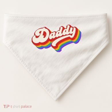 Vintage Retro Rainbow Daddy USA-Made Doggie Bandana