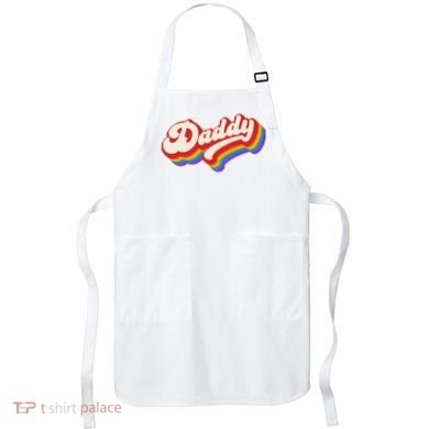 Vintage Retro Rainbow Daddy Apron