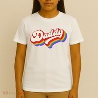 Vintage Retro Rainbow Daddy T-Shirt thumb 4