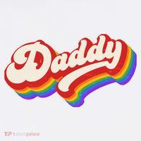 Vintage Retro Rainbow Daddy T-Shirt thumb 7