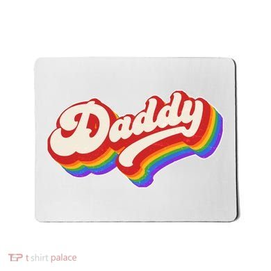 Vintage Retro Rainbow Daddy Mousepad